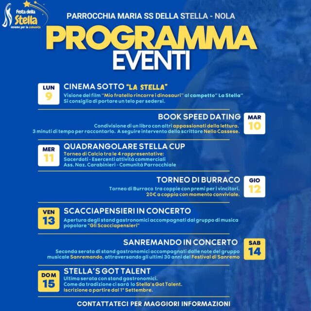 Programma Festa della Stella 2024