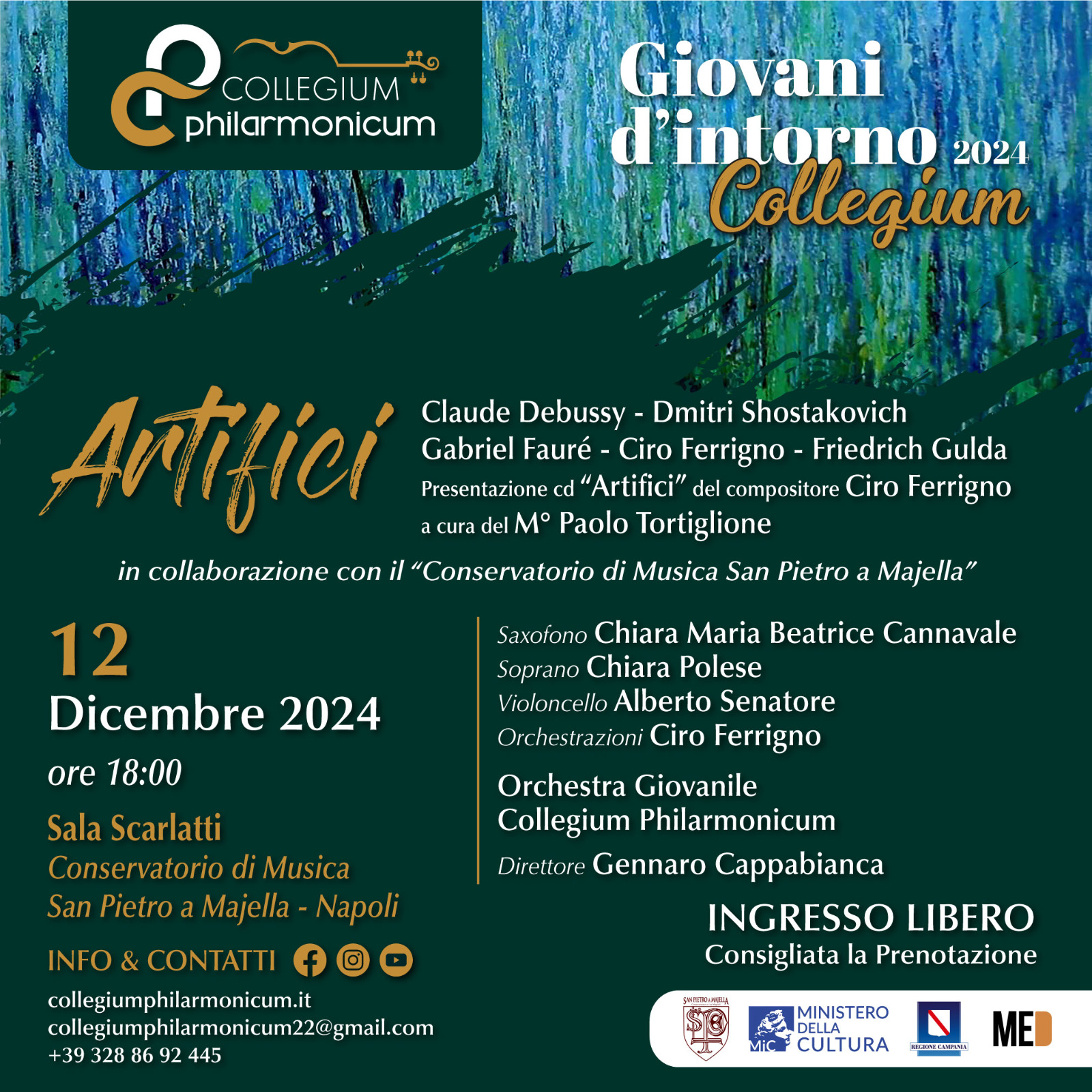 “Giovani d’Intorno”: continua a Napoli la rassegna con un concerto dell’Orchestra Giovanile del Collegium Philarmonicum